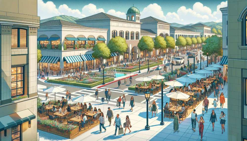 A vibrant street scene in Aliso Viejo