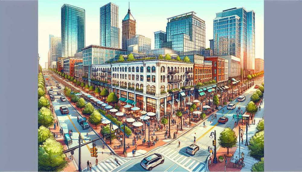 A vibrant street scene in Georgia