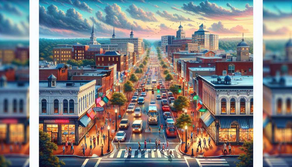 A vibrant street scene in Rockville
