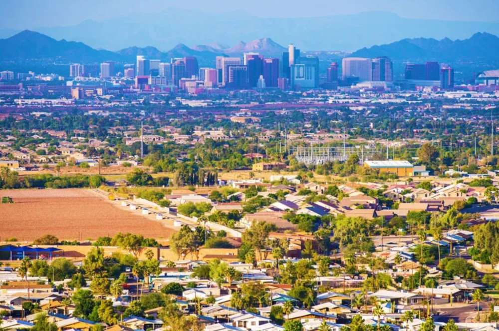 A vibrant street scene in Phoenix