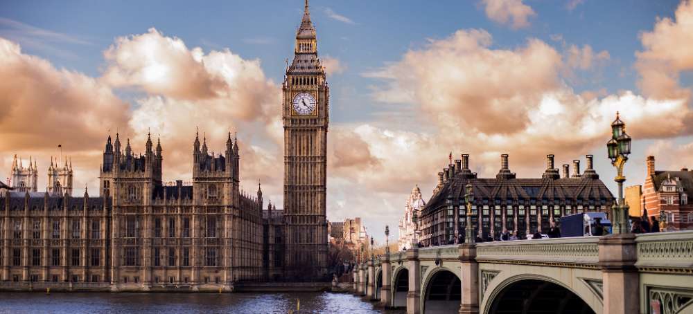 A vibrant street scene in London