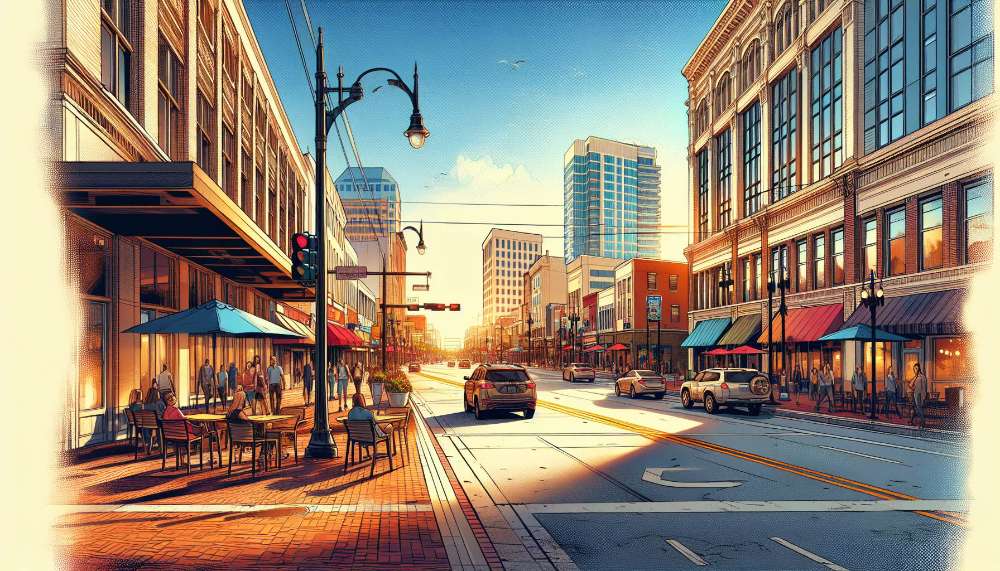 A vibrant street scene in Tampa