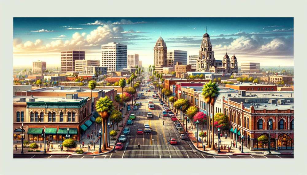 A vibrant street scene in Moreno Valley