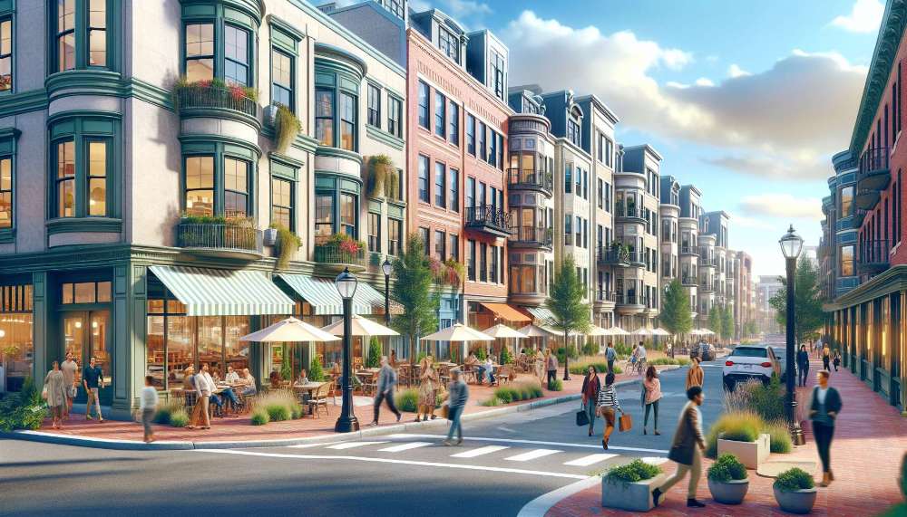 A vibrant street scene in Ward Two