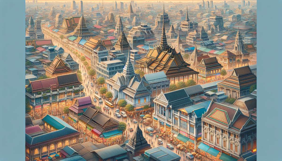A vibrant street scene in Phnom Penh