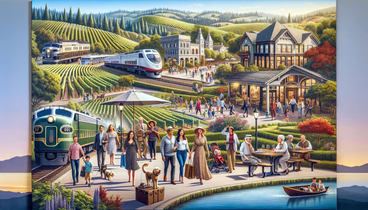 A vibrant street scene in Napa