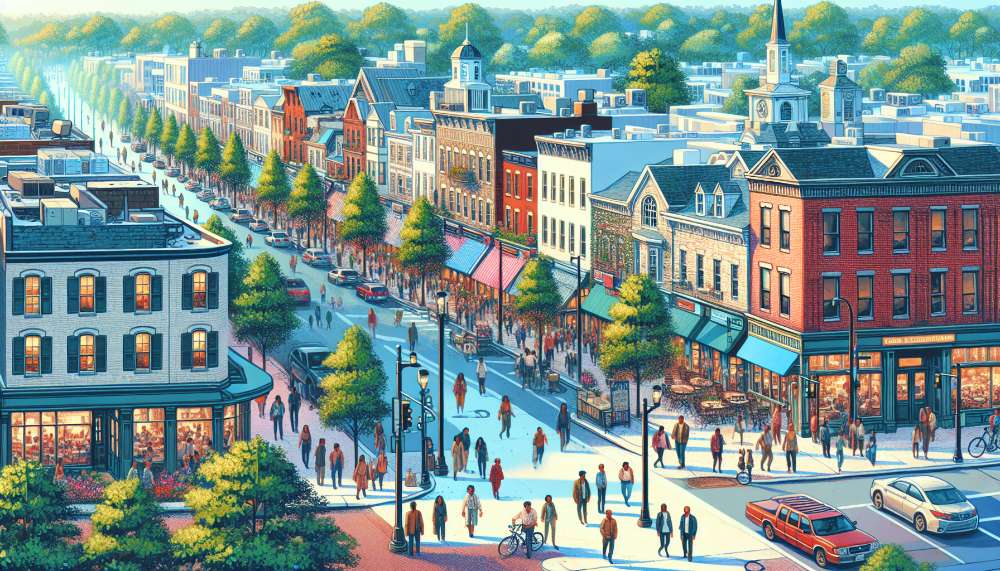 A vibrant street scene in Brookhaven