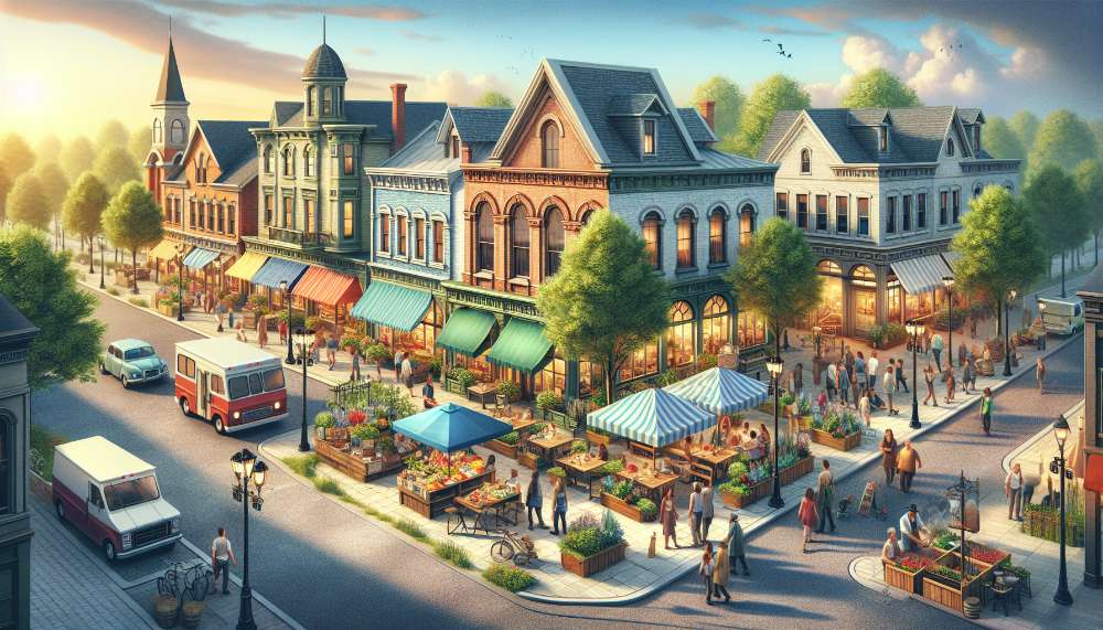 A vibrant street scene in Concord