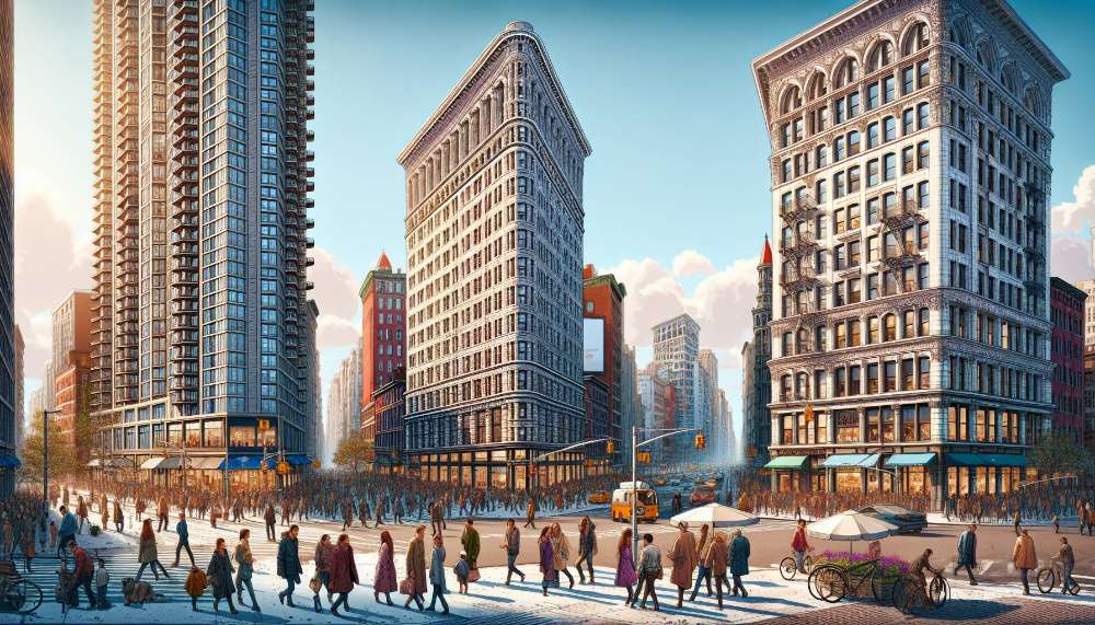 A vibrant street scene in Sutton Place