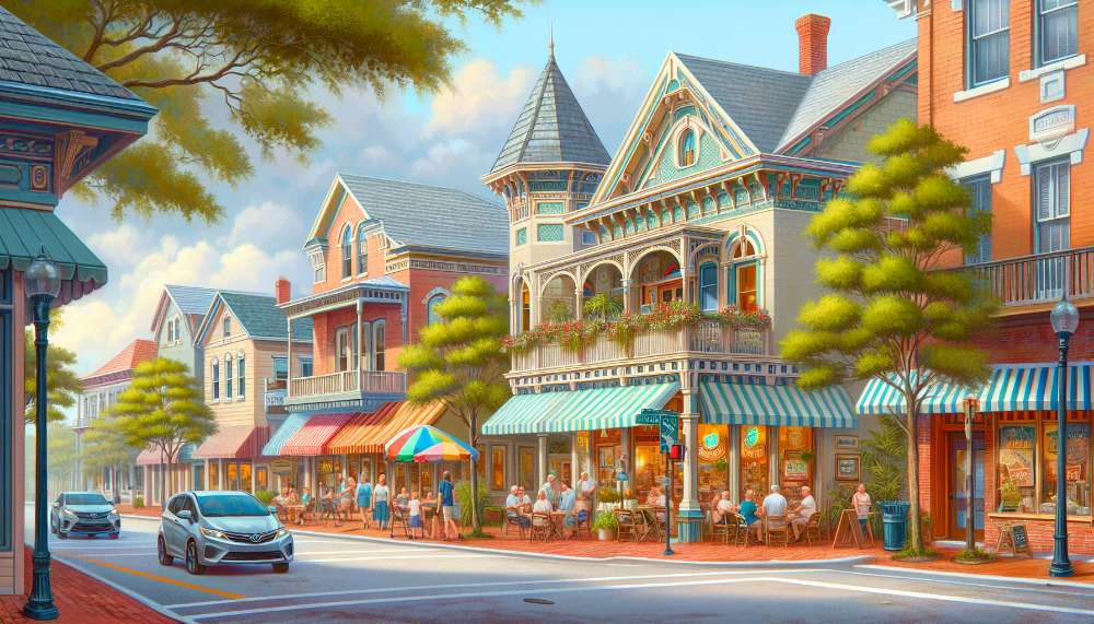 A vibrant street scene in Old Seminole Heights