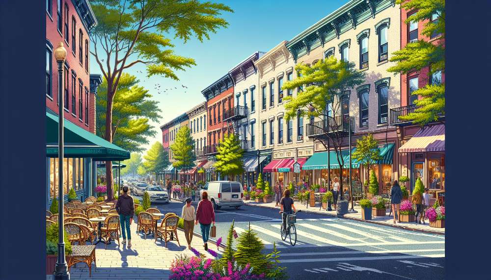A vibrant street scene in Windsor Terrace