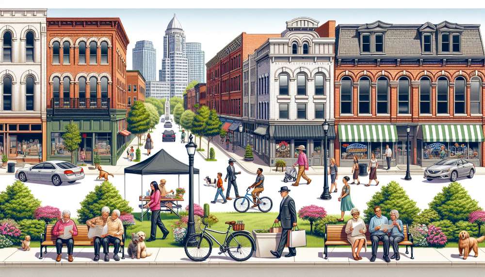 A vibrant street scene in Ames