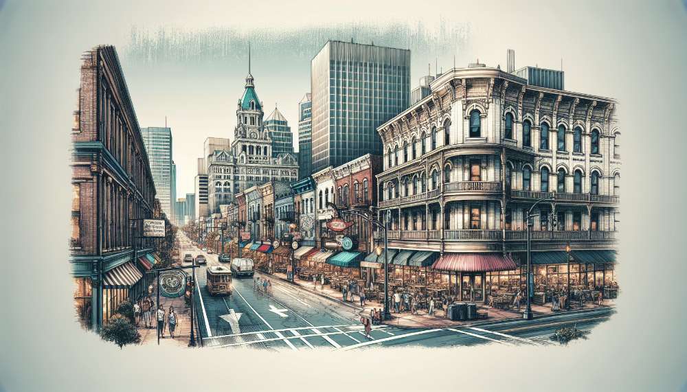 A vibrant street scene in Black Rock