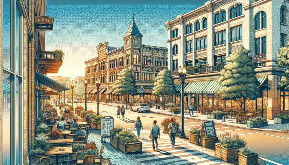 A vibrant street scene in Deer Valley