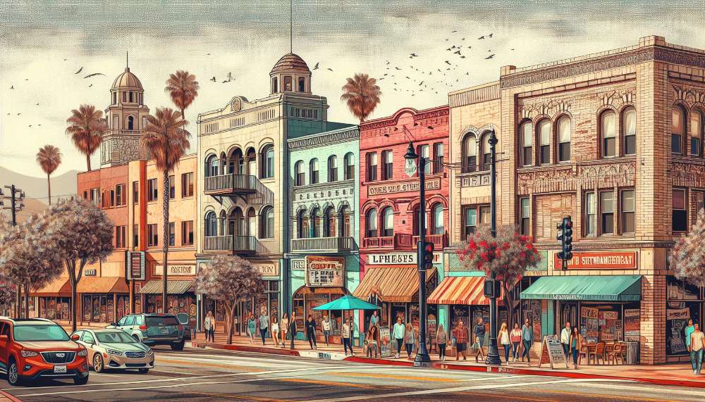 A vibrant street scene in Eastvale