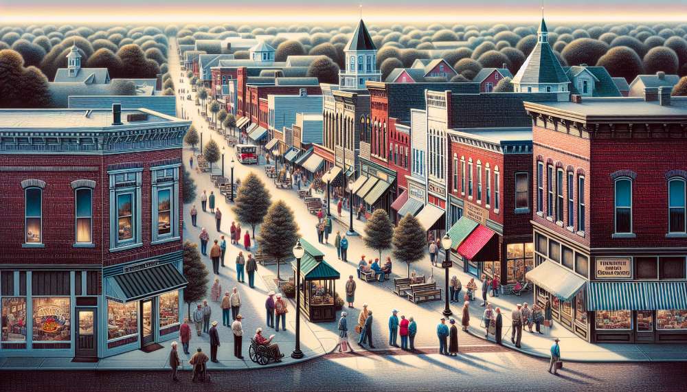 A vibrant street scene in Tiffin