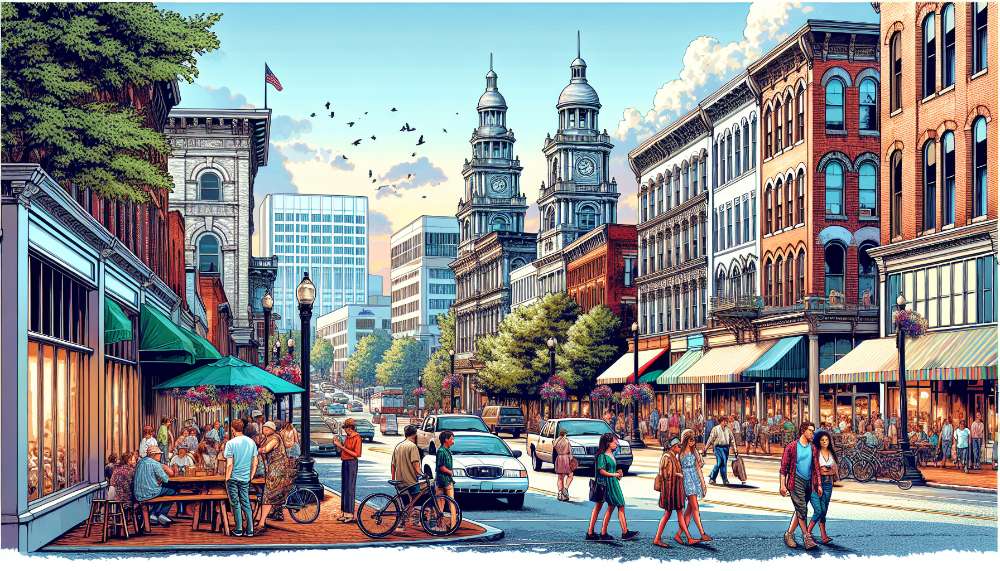 A vibrant street scene in Bristol