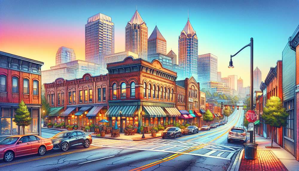 A vibrant street scene in Cumming