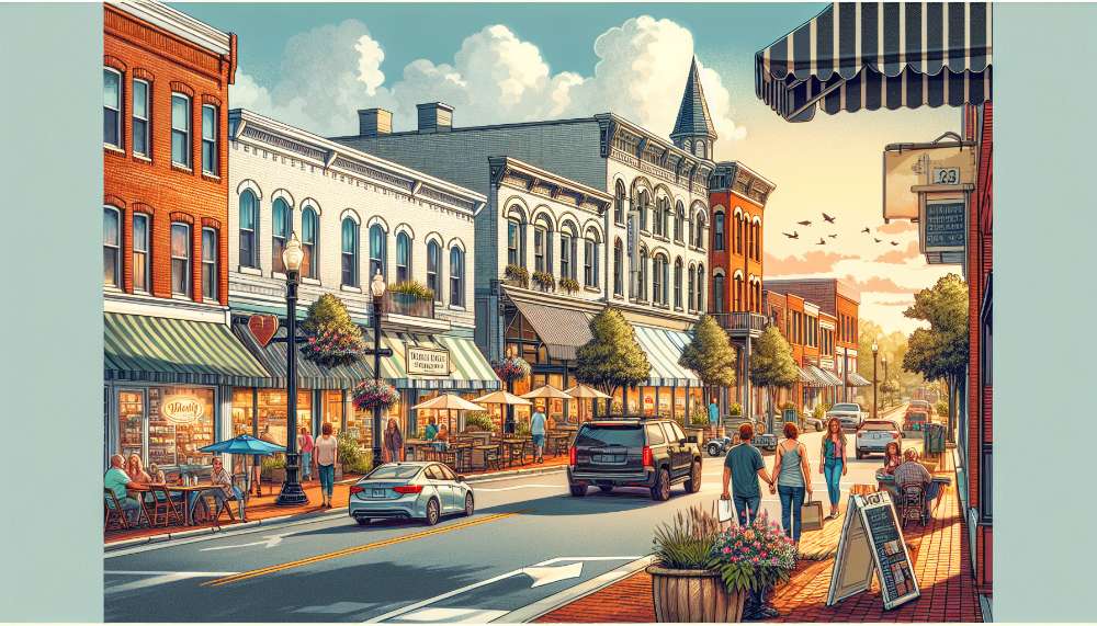 A vibrant street scene in Atmore