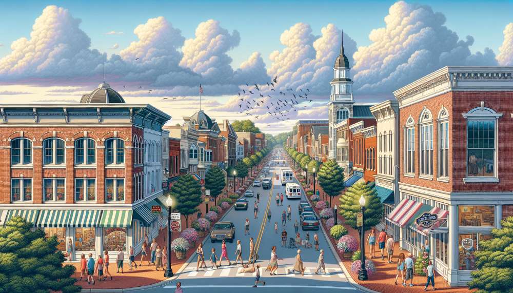 A vibrant street scene in Villanova