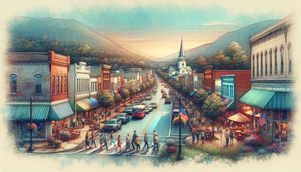 A vibrant street scene in Northside