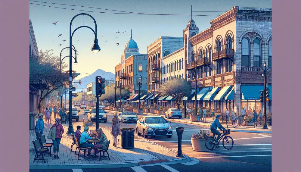A vibrant street scene in South Park