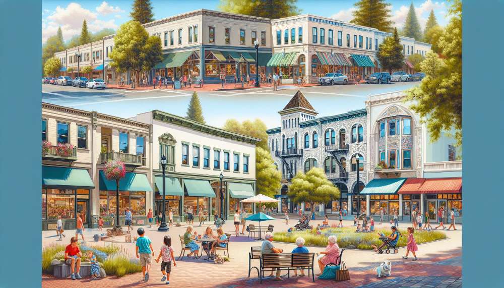 A vibrant street scene in Kihei