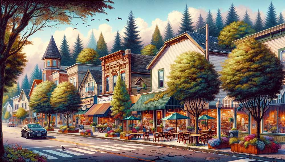 A vibrant street scene in Airway Heights