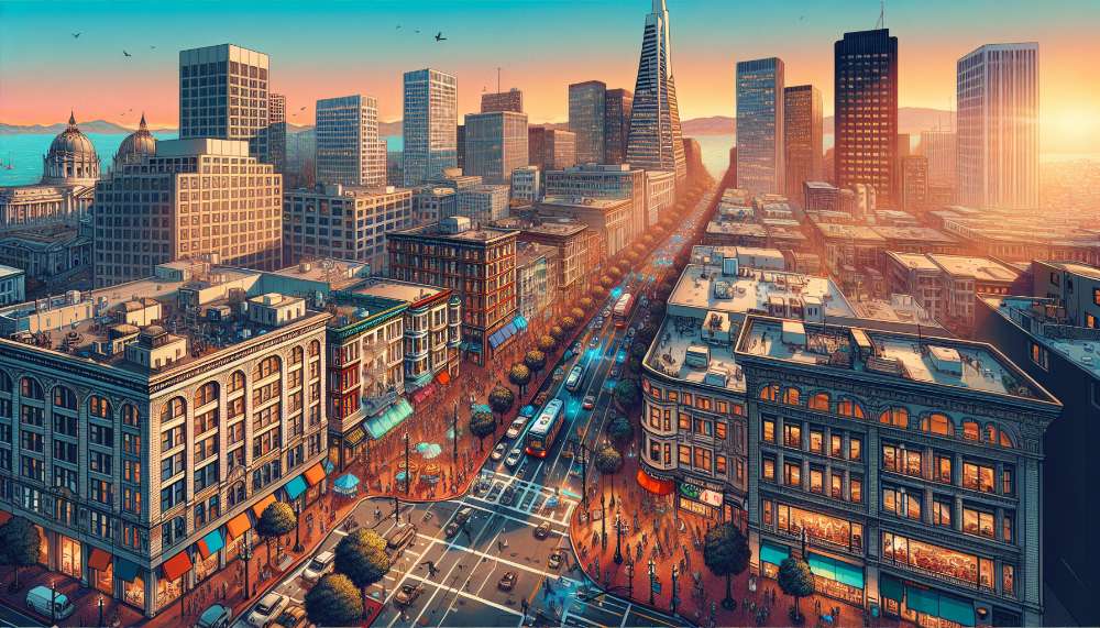 A vibrant street scene in Santa Clara