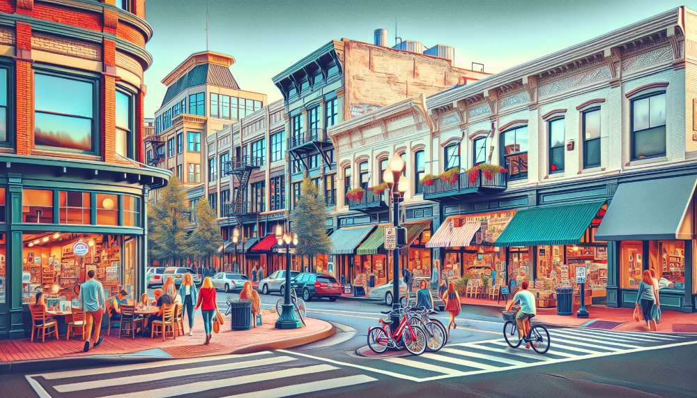 A vibrant street scene in Southern Crossing