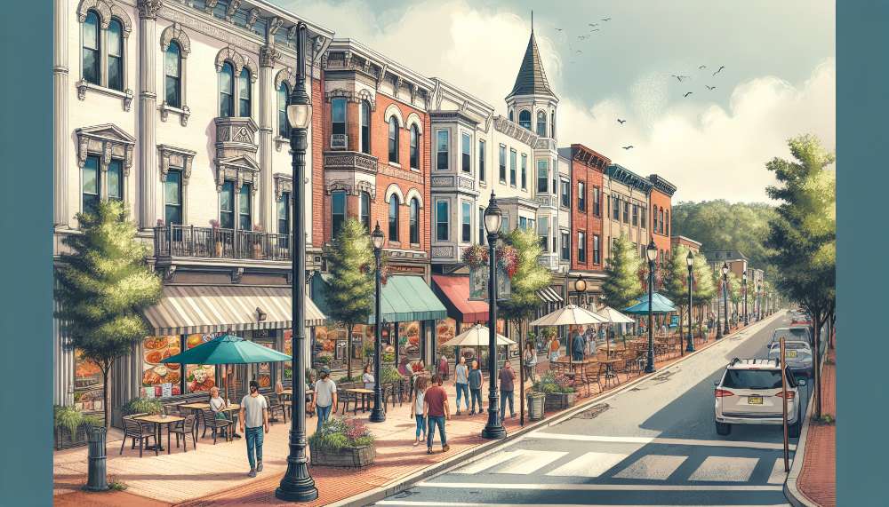 A vibrant street scene in Kenilworth